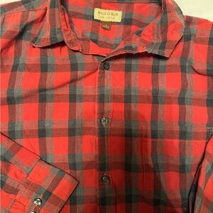 Sonoma Red and Gray Plaid Men's Shirt